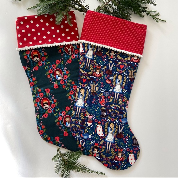 Rifle Paper Co Alice in Wonderland Stocking - Picture 4 of 4